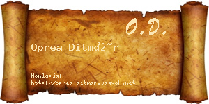 Oprea Ditmár névjegykártya
